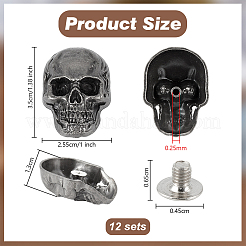 12Pcs Alloy Decorative Rivets&nbsp;AJEW-OC0013-99B