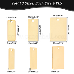 12Pcs 3 Style Ion Plating(IP) 201 Stainless Steel Pendant&nbsp;STAS-DC0006-02
