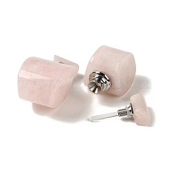 Natural Rose Quartz Dropper Perfume Bottles&nbsp;DJEW-H010-02P-02