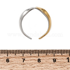 304ステンレススチールカフオープンリング  蝶結び  イオンプレーティング（ip）  ゴールデン·ステンレス鋼色  14mm  usサイズ7 1/4(17.5mm)&nbsp;RJEW-P192-04A