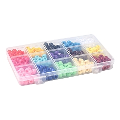 375Pcs 15 Colors Opaque Plastic Beads&nbsp;KY-FS0001-15