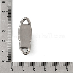 304ステンレススチールコネクタチャーム  アンティークシルバー  スカル  37x12.5x11mm  穴：4.5x4.5mm&nbsp;STAS-M119-06A-AS