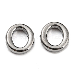 変色しない316サージカルステンレススチールビーズフレーム  リング  ステンレス鋼色  10x11x3mm  穴：1.2mm&nbsp;STAS-B047-13P
