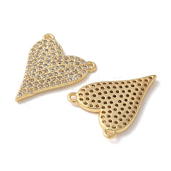 Brass Micro Pave Clear Cubic Zirconia Pendants&nbsp;KK-Q031-44G-04
