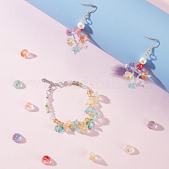 160Pcs 8 Colors Two Tone Transparent Spray Painted Glass Beads&nbsp;GLAA-PH0002-40