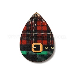 Single Face Printed Wood Big Pendants&nbsp;WOOD-H102-03I