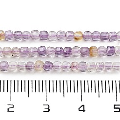 天然石アメトリンビーズ連売り  ファセットテーブルカットキューブ  1.5~2.5x1.5~2.5x1.5~2mm  穴：0.4mm  約183~186個/連  15.35~15.55''（39~39.5センチメートル）&nbsp;G-H042-B40-01