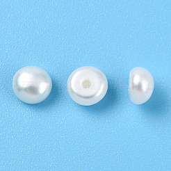 グレード3a 天然養殖淡水真珠ビーズ  片穴  半円形ビーズ  乳白色  3.5~4x2~2.5mm  穴：0.8~1mm&nbsp;PEAR-N018-3A-3540A