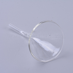 透明ガラス製漏斗ホッパー  水筒送液用  透明  90~95x51.9~56mm  穴：4.5mm&nbsp;AJEW-WH0104-46C