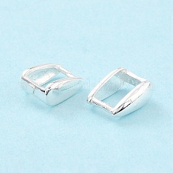 925スターリングシルバーアイスピック・ピン・ベイル  長方形  銀  8x6x3mm  内径：4x6mm  ピン：0.8mm&nbsp;STER-Z001-016A-S
