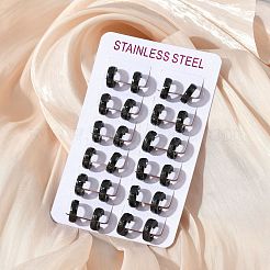 304 Stainless Steel Polishing Effect Hoop Earrings&nbsp;EJEW-M001-31EB