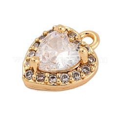 Brass Micro Pave Cubic Zirconia Charms&nbsp;KK-Z066-05G-02