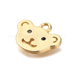 Brass Micro Pave Cubic Zirconia Pendants&nbsp;KK-M301-01G