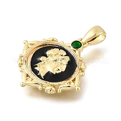 Brass Enamel Pendants&nbsp;KK-U072-18G
