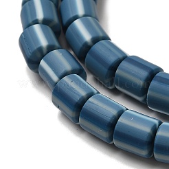ポリマークレイビーズ連売り  コラム  マリンブルー  6~6.5x6~6.5mm  穴：1.2mm  約61~64個/連  15.55~15.94''（39.5~40.5センチメートル）&nbsp;CLAY-H006-01S