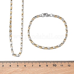 304 Stainless Steel Chain Necklaces & Bracelets Sets&nbsp;SJEW-D091-11GP