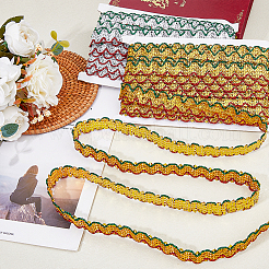 2 Cards 2 Colors Polyester Braided Lace Ribbon&nbsp;OCOR-FH0001-23