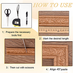 1Pc PVC Foam 3D Self-Adhesive Waterproof Wallpaper Border&nbsp;DIY-CP0011-42E