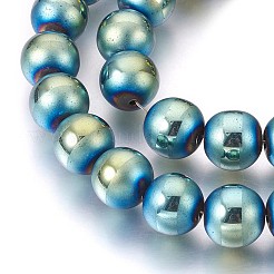 Electroplate Non-Magnetic Synthetic Hematite Beads Strands&nbsp;G-F585-C-12mm