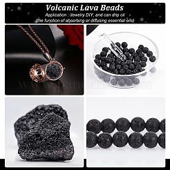 Synthetic Lava Rock Beads Strands&nbsp;G-S277-6mm-01