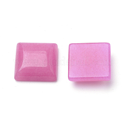 天然石ホワイトジェイドカボション  染め  正方形  ショッキングピンク  10x10x5mm&nbsp;G-Q975-10x10-04