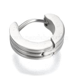 Personalized Unisex 304 Stainless Steel Huggie Hoop Earrings&nbsp;EJEW-G120-37A