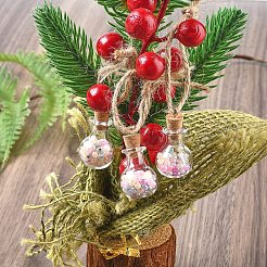 DIY Glass Bottle Pendants Making Kits&nbsp;DIY-YW0011-05