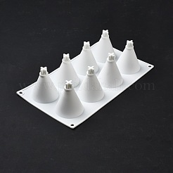 コーン diy キャンドル シリコン型  香りのよいキャンドル作りに  8つの空洞  ホワイト  29.5x17x7.3cm  穴：7mm  内径：5.9x7.1のCM&nbsp;CAND-B002-15