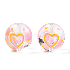Transparent Glass with Enamel Beads&nbsp;LAMP-T011-24B-02