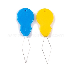糸案内ツール通し鉄縫針デバイス  プラスチックパーツ  ミックスカラー  46~51x16x3mm  穴：1.2mm&nbsp;FIND-R032-05