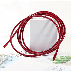 ドレス用ラウンドPUレザーコードタイノットベルト  レッド  1835mm&nbsp;DIY-WH20007-802B-05