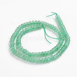 天然アベンチュリンビーズ連売り  ロンデル  6~6.5x4~4.5mm  穴：1mm  約97個/連  15.3インチ（39cm）&nbsp;G-J359-03-4x6mm