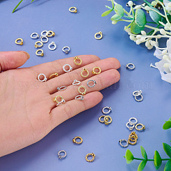 40Pcs 4 Colors Brass Ring Charm Connectors&nbsp;KK-TA0008-48