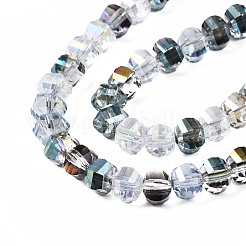 Electroplate Transparent Glass Beads Strands&nbsp;EGLA-S174-25