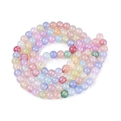 Baking Paint Crackle Glass Beads Strands&nbsp;GLAA-Q106-03A-14