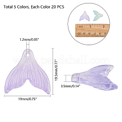 Transparent Spray Painted Glass Pendants&nbsp;GLAA-PH0007-62
