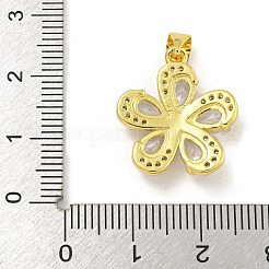 Rack Plating Brass Micro Pave Cubic Zirconia Pendants&nbsp;KK-G513-93G