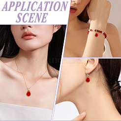 天然石風アクリルパーツ100個  ティアドロップ  鉄ループ付き  ゴールドカラー  22.5x11mm  穴：3mm&nbsp;PALLOY-AR00039