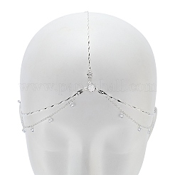 Alloy with Rhinestone Hair Chain&nbsp;DIY-WH20058-11S