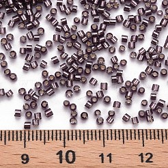 ガラスシリンダービーズ  シードビーズ  銀並ぶ  丸い穴  パープル  1.5~2x1~2mm  穴：0.8mm  約80000個/袋  約1ポンド/バッグ&nbsp;SEED-S047-R-007