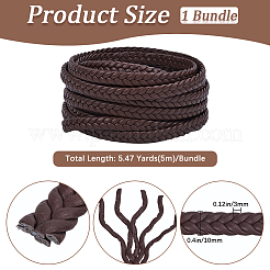 5M Braided PU Leather Cord&nbsp;OCOR-WH20001-14B-02