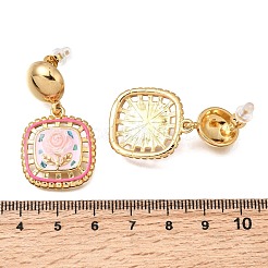 304 Stainless Steel Stud Dangle Earrings for Women&nbsp;EJEW-A164-04B-G