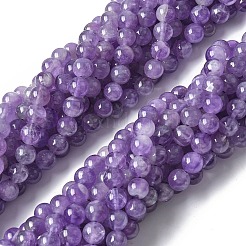 天然石アメジストビーズ連売り  ラウンド  8~8.5x8~8.8mm  穴：1.2mm  約46~48個/連  14.96~5.35''（38~39センチメートル）&nbsp;G-M445-8MM-01A