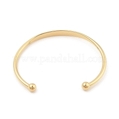イオンプレーティング（IP）304ステンレススチール製女性用カフバングル  ゴールドカラー  内径：2-3/8インチ（6.1cm）&nbsp;BJEW-K252-06G