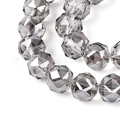Electroplate Transparent Glass Round Beads Strands&nbsp;EGLA-T029-8mm-12T-03