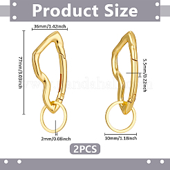2Pcs Alloy Spring Gate Rings&nbsp;FIND-UN0010-11G