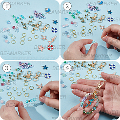 DIY Keychain Making Findings Kits&nbsp;DIY-BM0002-84