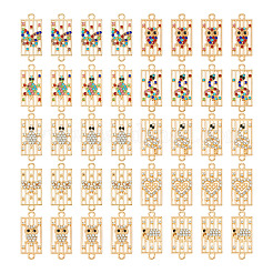 40Pcs 10 Styles Alloy Rhinestone Connector Charms&nbsp;FIND-TA0002-01