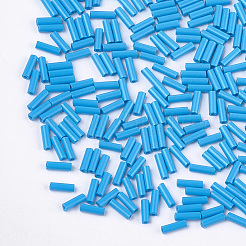 Baking Paint Glass Bugle Beads&nbsp;SEED-S023-10B-01