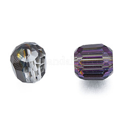 透明ガラスビーズ  ABカラー  多面カット  混合図形  ブラック  7~10x7~10x5~9.5mm  穴：1~1.5mm&nbsp;EGLA-N002-49-B03